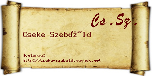 Cseke Szebáld névjegykártya